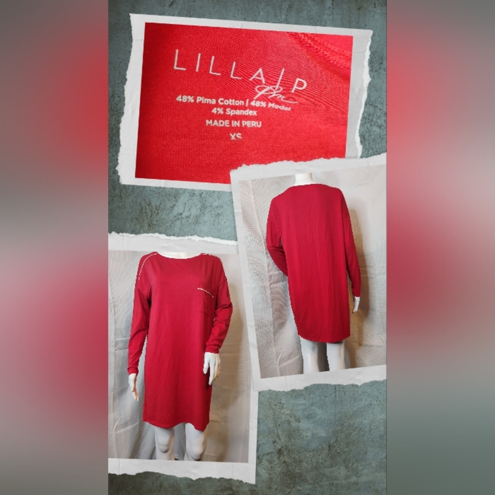 Lilla P Red Long Sleeve PJ Gown